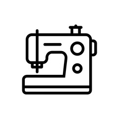 Minimalist sewing machine vector illustration with a clean design on a transparent background