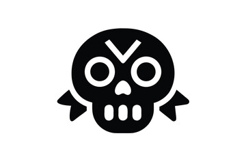 candy skull vector icon