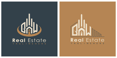 Real Estate Monogram Logo Design – Modern 2-Letter Vector Branding Series (QA to QZ)