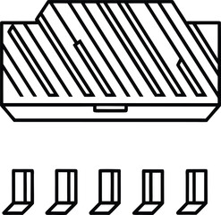 Abstract Black and White Geometric Line Art Design; Modern Minimalist Style; Clean and Simple Mood.