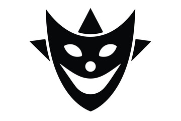 clown mask vector icon