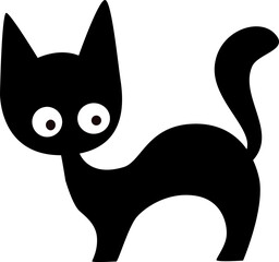 Simple Black Cat Character