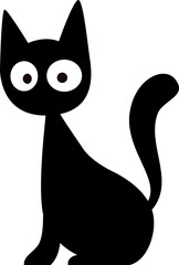 Simple Black Cat Character