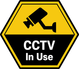 Black CCTV Camera Icon with 'Operating' Sign