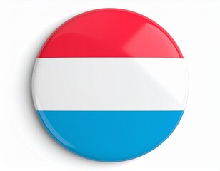 Fototapeta premium Luxembourg Flag Button on White Background