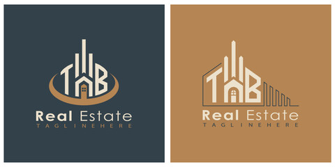 Real Estate Monogram Logo Design – Modern 2-Letter Vector Branding Series (TA to TZ)