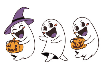 Obraz premium Spooky 'Happy Halloween' Design with Bat, Witch Hat, and Spider - Festive Font for Halloween Celebrations