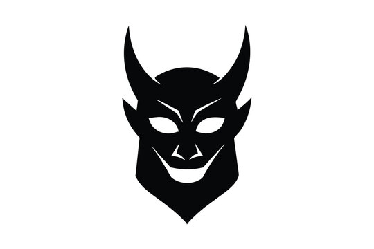 devil mask vector icon