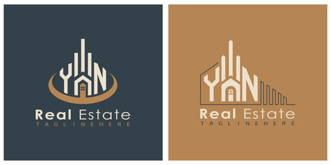 Real Estate Monogram Logo Design – Modern 2-Letter Vector Branding Series (YA to YZ)