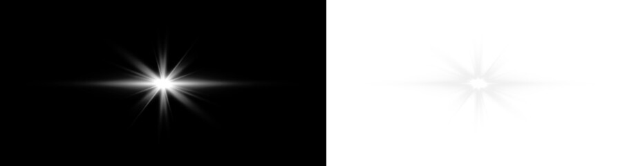 Star beam with magical glow, red sparkle and transparent background png.