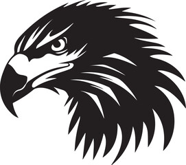 Majestic Eagle Silhouette Vector - Flying Bird Outline Icon