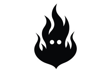 ghost flame vector icon  