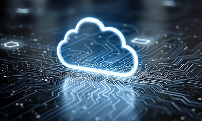 
3D cloud with a digital circuit background, data center, and cloud technology concept.

 - Powered by Adobe