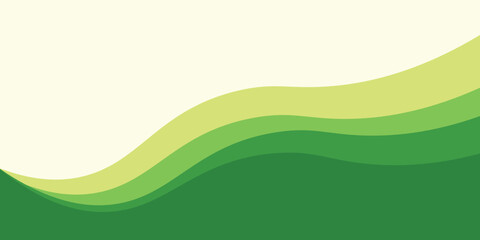 Green and white business wave banner background. futursitic concept illustration template