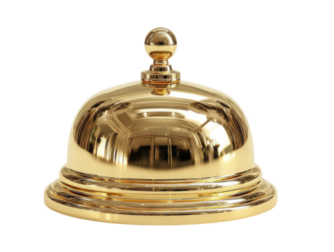 Polished golden service bell