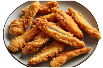 deep fried shrimp isolated on transparent background