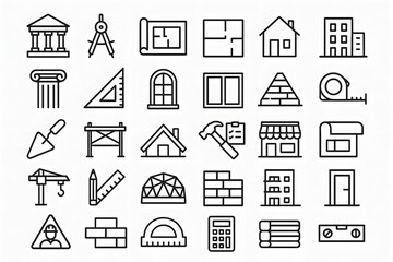 real estate and architecture icons