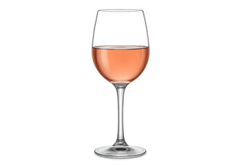 Rosé wine swirling inside crystal wineglass, highlighting delicate color against clean backdrop