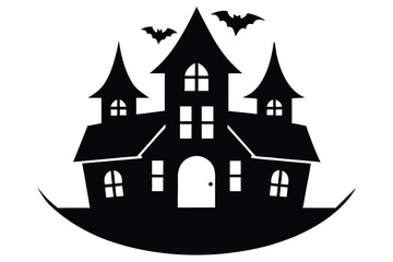 haunted mansion vector icon