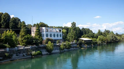 Fototapeten Milan Muzza River in Cassano d'Adda, Lombardy, Italy  © Stemoir