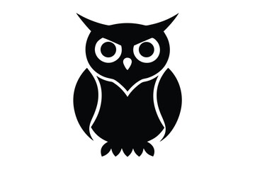 owl silhouette vector icon