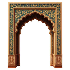 Ornate Archway Intricate Floral Pattern Architectural Design Traditional Islamic Style Elegant Interior Decor