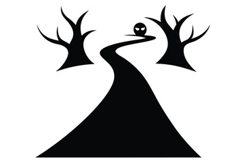 spooky path vector icon