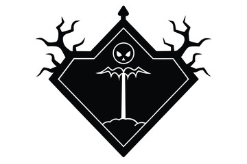spooky sign vector icon