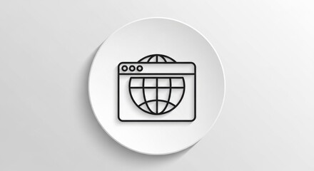 Global Network Icon Website Browser Symbol