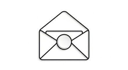 Sealed Envelope Icon Minimalist Design