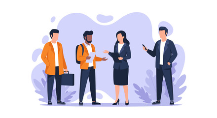 Diverse business team collaborating, ideal for presentations, websites, and marketing materials.