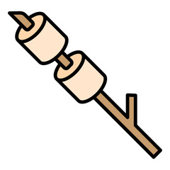 Marshmallows on a Stick Ready to Roast