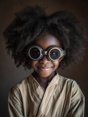 Girl wearing goggles