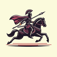 knight riding horse