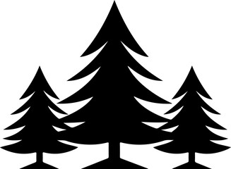 Obraz premium Stunning forest silhouette for natural branding projects