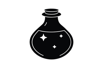 witch potion jar vector icon