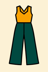 vector illustration of a jeans