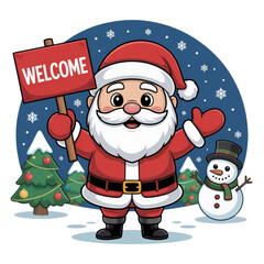 santa claus with a bag