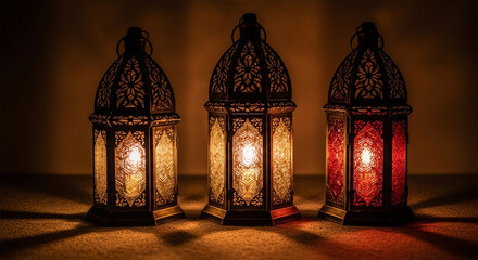 old lantern in the night