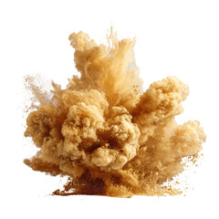 Explosion of light beige dust