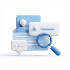 3D 사용자 프로필 검색 아이콘
