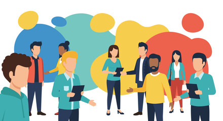 Diverse group of people collaborating, perfect for website banners or diversity and inclusion presentations.