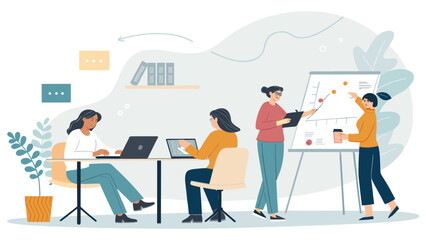 Diverse team brainstorming and collaborating on a project, perfect for website landing pages or business presentations.