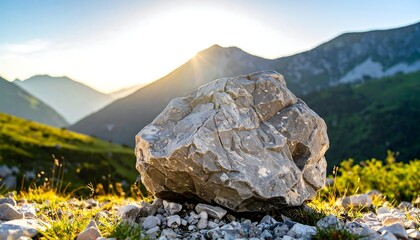 Rocky summit at dawn
