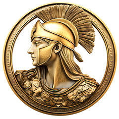 Golden Icon of Athena the Goddess of Wisdom and War