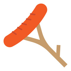 Sausage on a Stick Vector Illustration Icon