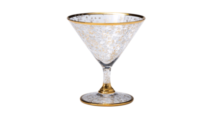 A crystal-etched quartz exclusive cocktail glass crafted for opulent interior showcases, white background --ar 16:9