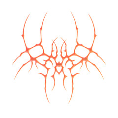 Stock Tribal Art. transparent background. Y2k 3D