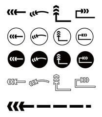 Arrow Icon Set Vector stock collection. vector illustration of direction. Arrow collection with transparent background. concept of direction of an arrow