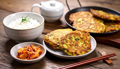 Hobak Jeon And Pajeon, Korean Zucchini Pancake.